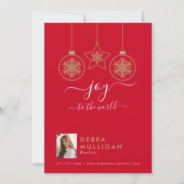 Realtor Christmas Postcard - Joy to the world (Front)