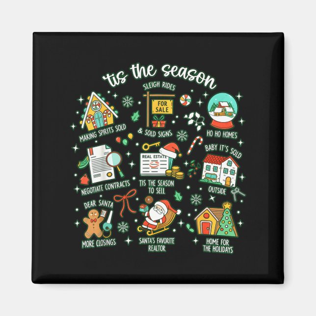 Realtor Christmas Realtor Christmas Real Estate Ch Magnet (Front)