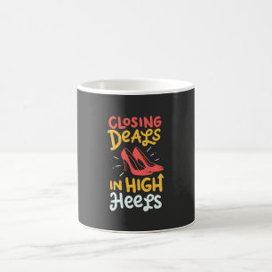 Realtor - Closing Deals In High Heels Coffee Mug