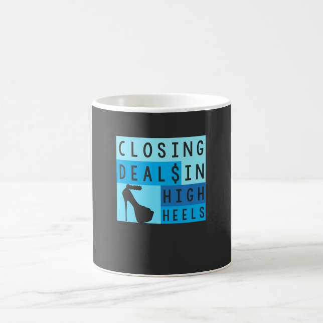 Realtor - Closing Deals In High Heels Coffee Mug (Center)
