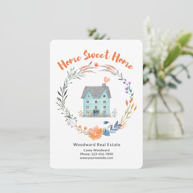 Realtor Congratulations to New Homeowner  Thank You Card (Standing Front)