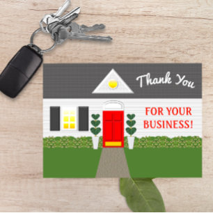 Realtor Cute House Thank You Card