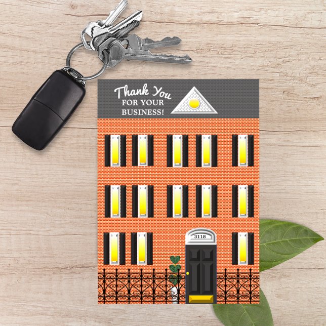 Realtor Cute Townhouse or Condo Thank You Card (Creator Uploaded)