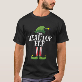 Realtor Elf Matching Family Group Christmas Party T-Shirt