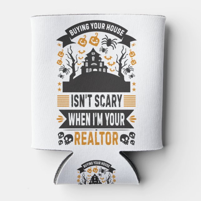 Realtor Halloween - Real Estate Agent Broker Can Cooler (Front)