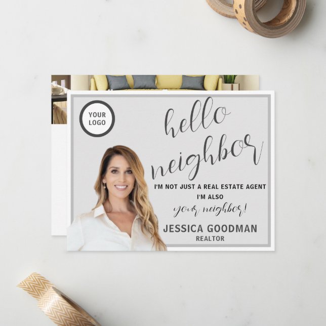 Realtor Hello Neighbour Postcard (Front/Back In Situ)