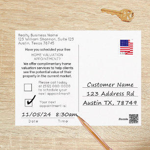 Realtor Home Valuation Marketing Postcard
