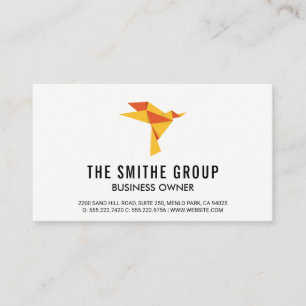 Realtor Icon Origami Bird Icon Business Card