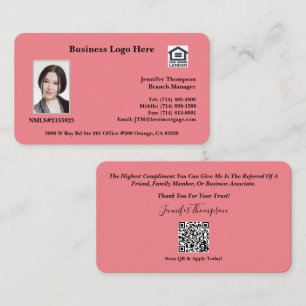 Realtor, Loan Officer, Insurance Business Card