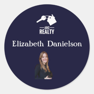 Realtor Logo and Photo Circular Sticker