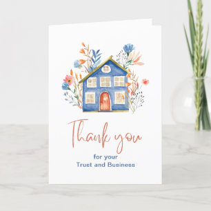 Realtor Marketing   Thank You Homeowner  Business  Card