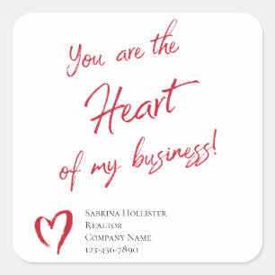 Realtor Marketing Valentine's Day Marketing Square Sticker