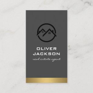 Realtor  Metallic Trim Business Card
