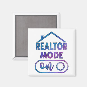 Realtor Mode On Magnet Watercolor Real Estate Gift