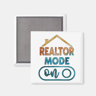 Realtor Mode On Magnet Watercolor Real Estate Gift