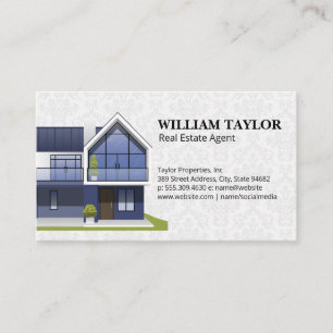 Realtor    Modern House Logo   QR Code Business Card