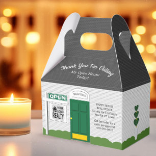 Realtor Open House Green Door White House Favour Box