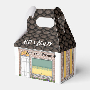 Realtor Open House Home Shape Treat Box