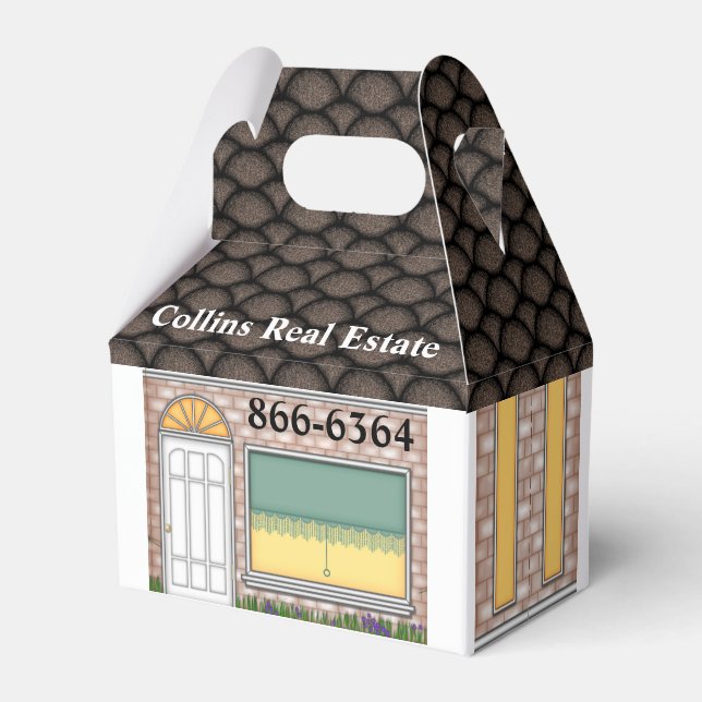 Realtor Open House Home Shape Treat Box (Back Side)