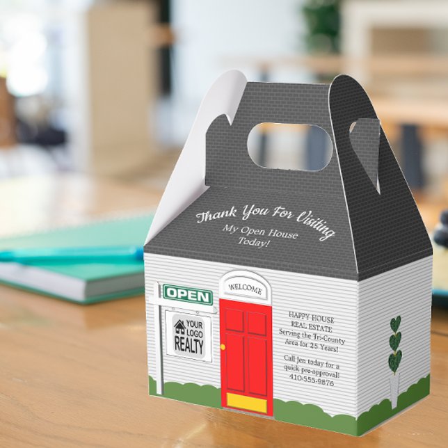 Realtor Open House Red Door White House Favour Box (Creator Uploaded)