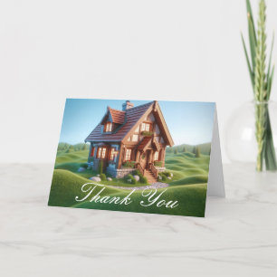 Realtor or Mortgage   Thank You Country Chalet Card
