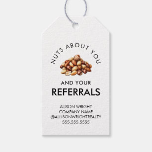 Realtor Pop By Nuts About You and Your Referrals Gift Tags