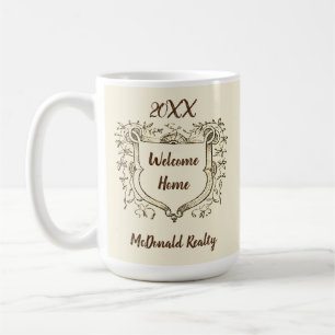 Realtor Promotion Vintage Shield Welcome Home Coffee Mug