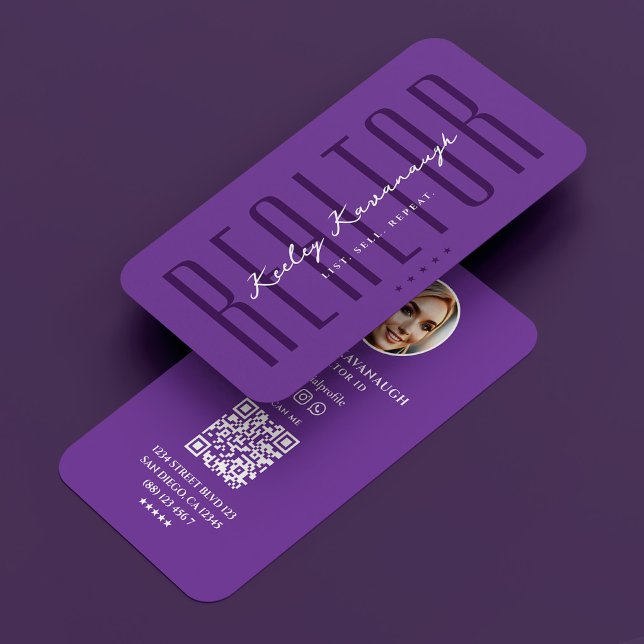 Realtor Real Estate Attorney Mortgage Royal Purple Business Card (Realtor Real Estate Attorney Mortgage Royal Purple Business Card
)