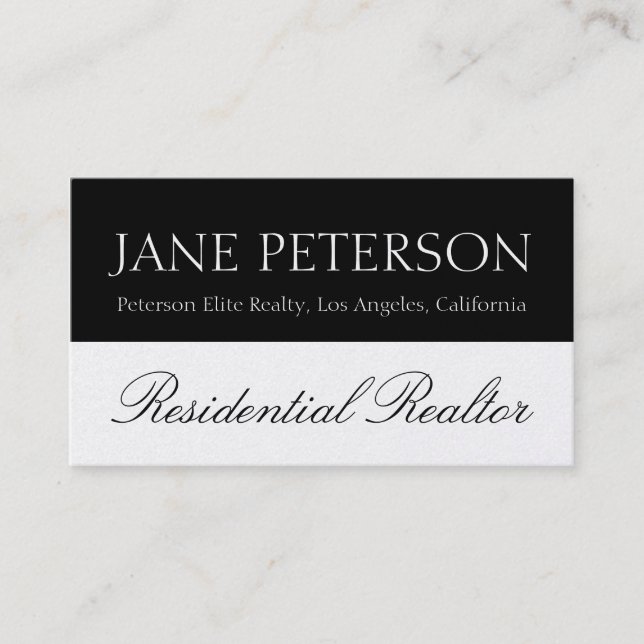 Realtor Real Estate Broker Agent Sales Script Business Card (Front)