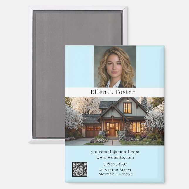 Realtor Real Estate Home Sales Rentals Business Magnet (Front/Back)