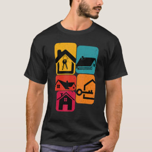 Realtor Real Estate House Retro Design T-Shirt