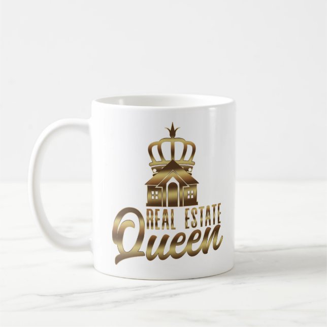 Realtor Real Estate Queen Crown Coffee Mug (Left)