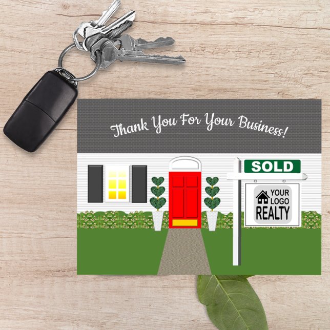 Realtor Red Door Sold Sign Thank You Card (Creator Uploaded)