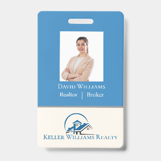 Realtor set your logo Real estate agents  ID Badge
