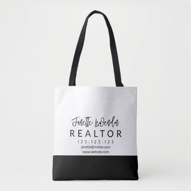 Realtor Tote Bag Personalised Business Tote Bag (Front)