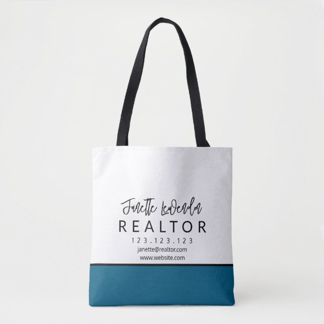Realtor Tote Bag Personalised Business Tote Bag (Front)