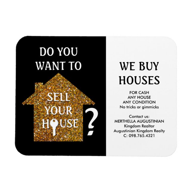 Realtor WE BUY HOUSES Magnet (Horizontal)