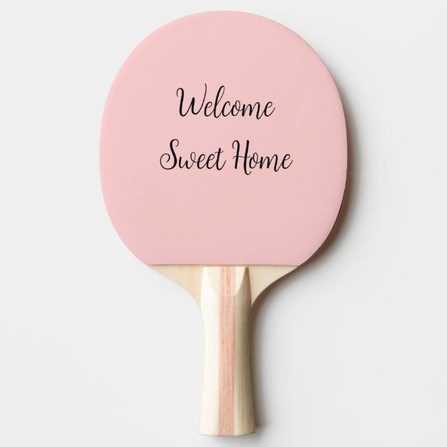 Realtor welcome home housewarming add your name te ping pong paddle (Front)