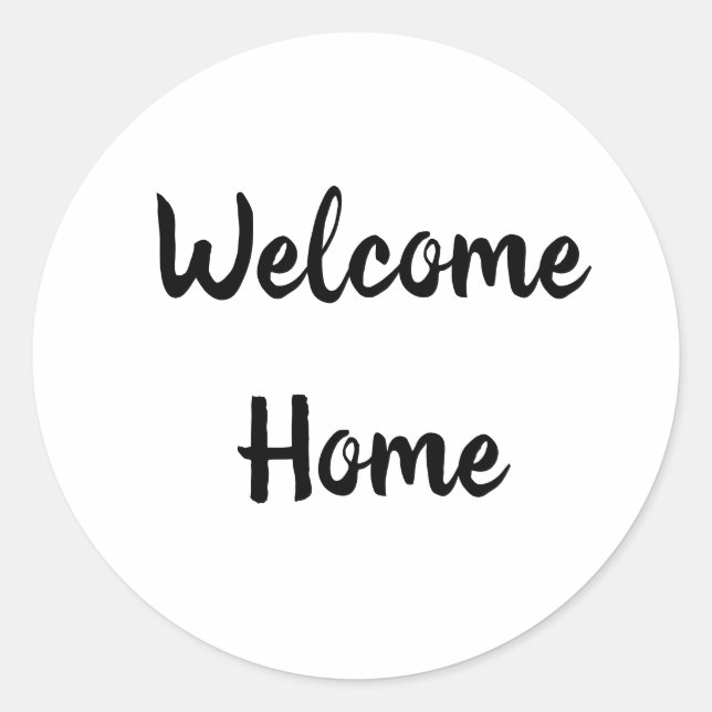 Realtor welcome home housewarming  classic round sticker (Front)