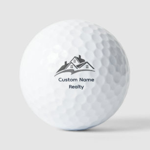 Realty Real Estate House Homes Realtor Golf Balls