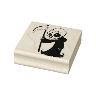 Reaper and Axe Rubber Stamp
