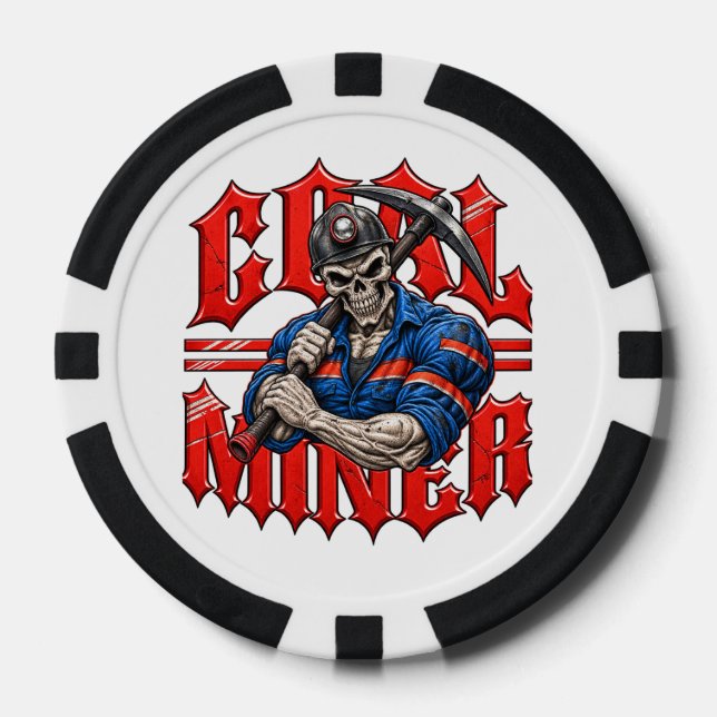 REAPER COAL MINER POKER CHIPS (Front)