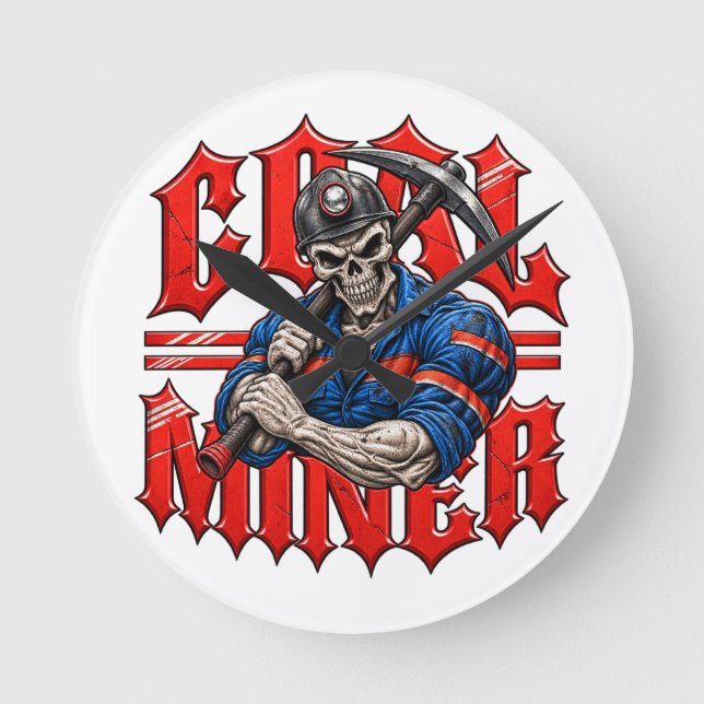 REAPER COAL MINER ROUND CLOCK (Front)