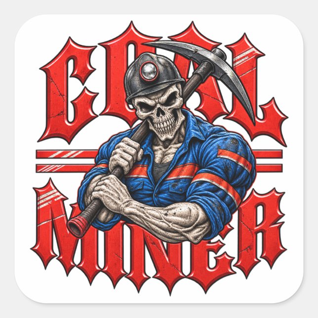 REAPER COAL MINER SQUARE STICKER (Front)