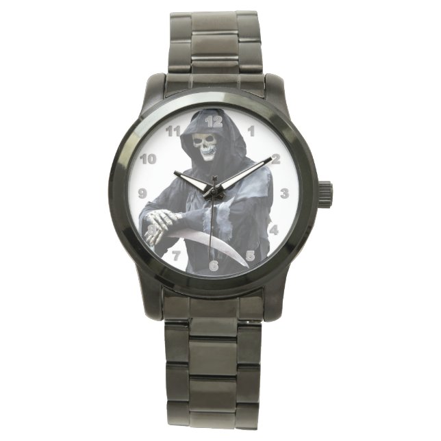 Reaper Custom Oversized Black Bracelet men's watch (Front)