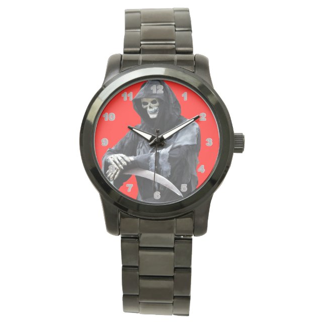 Reaper Custom Oversized Black Bracelet men's watch (Front)