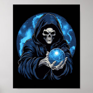 Reaper Death Skeleton Halloween Poster