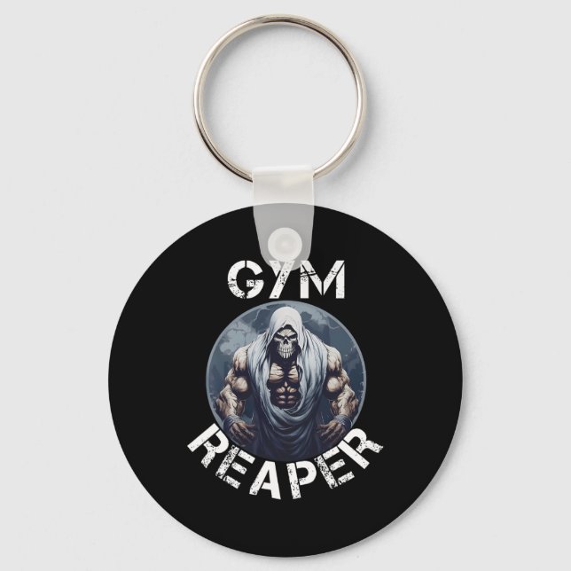 Reaper Fitness Halloween Skeleton Workout Bodybuil Key Ring (Front)