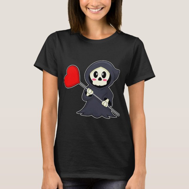 Reaper Halloween Heart T-Shirt (Front)