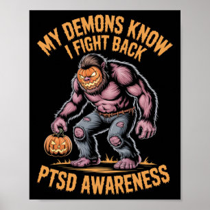 Reaper Ptsd My Demons Know I Fight Mental Health A Poster